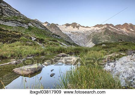 "Waxeggkees Glacier, reflection in a small tarn, Zemmgrund valley, Ginzling, Zillertal valley, Tyrol, Austria, Europe" View Large Photo Image Stock Photo - "Waxeggkees Glacier, reflection in a small tarn, Zemmgrund valley, Ginzling, Zillertal valley, Tyrol, Austria, Europe". Fotosearch
