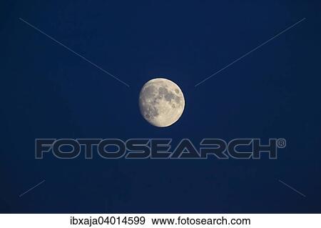 Stock Photo - "Waxing moon in the sky, Germany, Europe". Fotosearch
