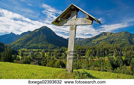 "Wayside cross in the Oytal valley, behind the Stillachtal valley, Oberstdorf, Upper Allgaeu, Bavaria, Germany, Europe, PublicGround, Europe" View Large Photo Image Stock Image - "Wayside cross in the Oytal valley, behind the Stillachtal valley, Oberstdorf, Upper Allgaeu, Bavaria, Germany, Europe, PublicGround, Europe". Fotosearch