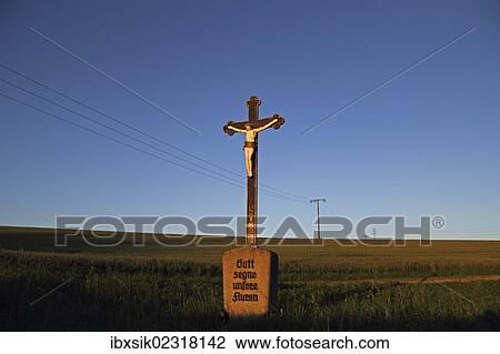 "Wayside cross, Upper Swabian landscape, Upper Swabia, Baden-Wuerttemberg, Germany, Europe" View Large Photo Image Stock Image - "Wayside cross, Upper Swabian landscape, Upper Swabia, Baden-Wuerttemberg, Germany, Europe". Fotosearch