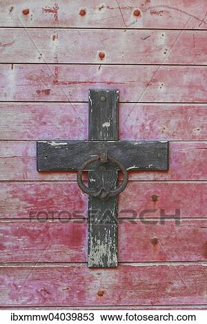 Weathered cross on a wooden wall View Large Photo Image Stock Image - Weathered cross on a wooden wall. Fotosearch