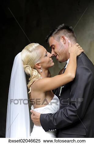 "Wedding, bride and groom shortly before kissing" View Large Photo Image Stock Photography - "Wedding, bride and groom shortly before kissing". Fotosearch