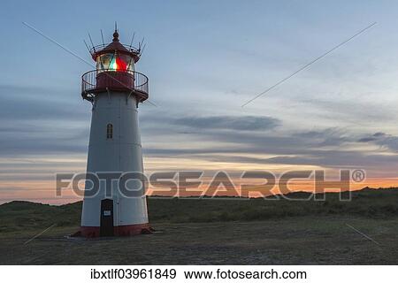 Stock Photo - "West Sylt lighthouse, Sylt, Schleswig-Holstein, Germany, Europe". Fotosearch