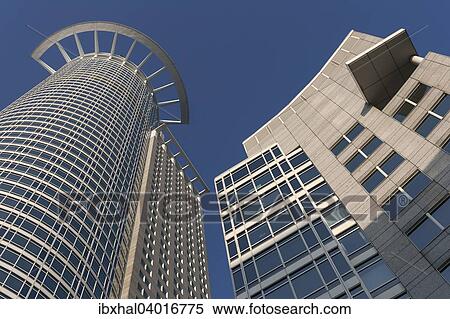 Stock Photography - "Westend Tower, Financial District, Westend, Frankfurt am Main, Hesse, Germany, Europe". Fotosearch