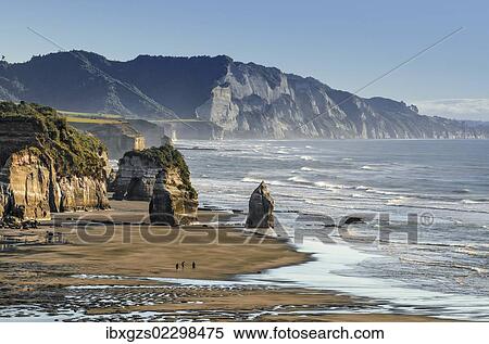 "White Cliffs Beach at low tide, rocks in the surf, Ahititi, Taranaki, North Island, New Zealand, Oceania" View Large Photo Image Stock Photography - "White Cliffs Beach at low tide, rocks in the surf, Ahititi, Taranaki, North Island, New Zealand, Oceania". Fotosearch