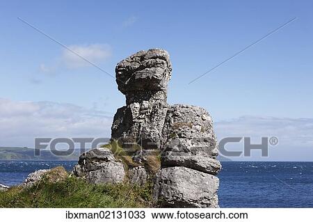 "White Lady rock formation, Garron Point, County Antrim, Northern Ireland, Ireland, Great Britain, Europe" View Large Photo Image Stock Image - "White Lady rock formation, Garron Point, County Antrim, Northern Ireland, Ireland, Great Britain, Europe". Fotosearch