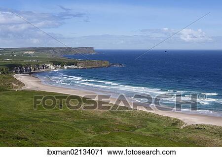 "White Park Bay or Whitepark Bay with Portbradden, Antrim Coast, County Antrim, Northern Ireland, United Kingdom, Europe" View Large Photo Image Stock Image - "White Park Bay or Whitepark Bay with Portbradden, Antrim Coast, County Antrim, Northern Ireland, United Kingdom, Europe". Fotosearch