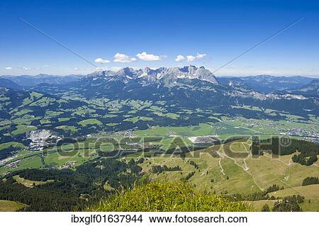 Picture - "Wilder Kaiser mountain ridge, Tyrol, Austria, Europe". Fotosearch