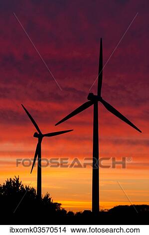 "Wind turbines at sunset, Aalborg, Jutland, Denmark, Europe" View Large Photo Image Picture - "Wind turbines at sunset, Aalborg, Jutland, Denmark, Europe". Fotosearch