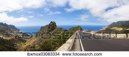 "Winding mountain road in the Anaga Mountains near the village of Taganana, Azano, Taganana, Tenerife, Canary Islands, Spain, Europe" View Large Photo Image Picture - "Winding mountain road in the Anaga Mountains near the village of Taganana, Azano, Taganana, Tenerife, Canary Islands, Spain, Europe". Fotosearch