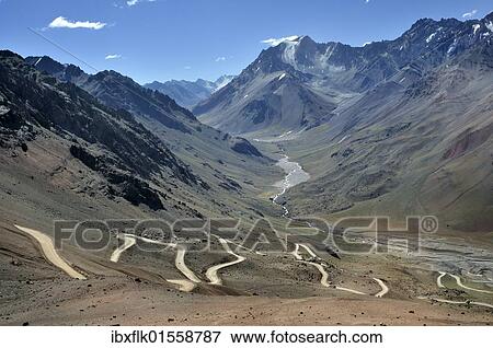 "Winding road in the Andes near Mendoza, Argentina, South America" View Large Photo Image Stock Photo - "Winding road in the Andes near Mendoza, Argentina, South America". Fotosearch