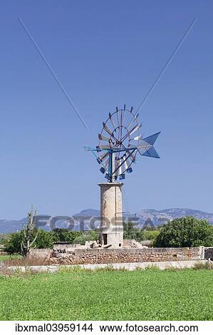 "Windmill near Sant Jordi, Majorca, Balearic Islands, Spain, Europe" View Large Photo Image Picture - "Windmill near Sant Jordi, Majorca, Balearic Islands, Spain, Europe". Fotosearch