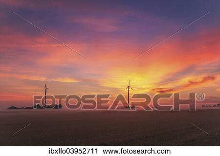 "Windmills at sunrise, Limburg an der Lahn, Hesse, Germany, Europe" View Large Photo Image Stock Image - "Windmills at sunrise, Limburg an der Lahn, Hesse, Germany, Europe". Fotosearch