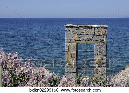 "Window, sea, Crete, Greece, Europe, PublicGround, Europe" View Large Photo Image Stock Photo - "Window, sea, Crete, Greece, Europe, PublicGround, Europe". Fotosearch