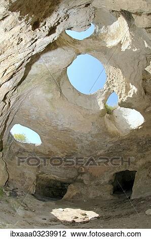 "Windows of a cave, ancient cave city, Baqla, Skalistoye, Crimea, Ukraine, Europe" View Large Photo Image Stock Image - "Windows of a cave, ancient cave city, Baqla, Skalistoye, Crimea, Ukraine, Europe". Fotosearch