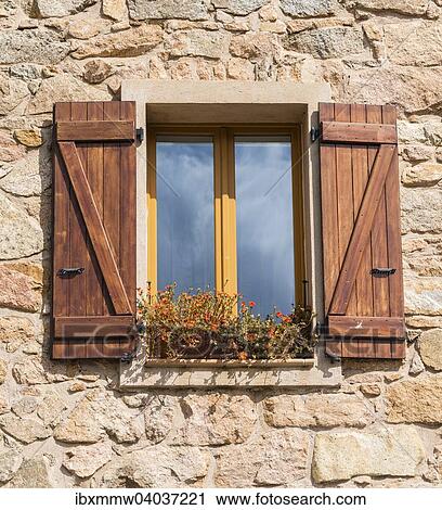 "Windows with brown shutters, Piana, Corsica, France, Europe" View Large Photo Image Stock Image - "Windows with brown shutters, Piana, Corsica, France, Europe". Fotosearch