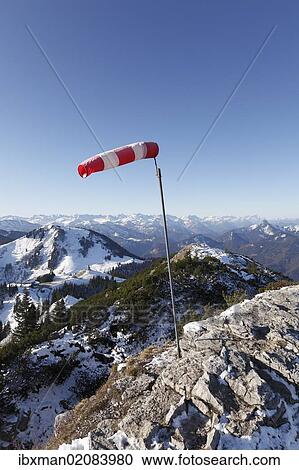 "Windsock on the summit of Mt Wallberg, Mt Setzberg, left, Mangfall mountains, Upper Bavaria, Bavaria, Germany, Europe, PublicGround, Europe" View Large Photo Image Stock Image - "Windsock on the summit of Mt Wallberg, Mt Setzberg, left, Mangfall mountains, Upper Bavaria, Bavaria, Germany, Europe, PublicGround, Europe". Fotosearch