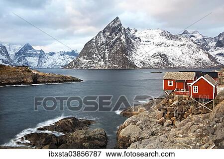 "Winter landscape near Reine, Lofoten, Norway, Europe" View Large Photo Image Stock Photo - "Winter landscape near Reine, Lofoten, Norway, Europe". Fotosearch