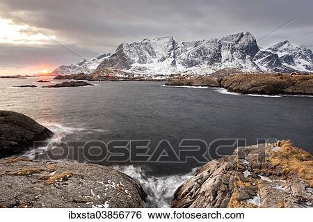 "Winter landscape near Reine, Lofoten, Norway, Europe" View Large Photo Image Stock Photograph - "Winter landscape near Reine, Lofoten, Norway, Europe". Fotosearch