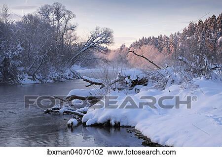 "Winter morning, Isar river, Pupplinger Au, Geretsried, Upper Bavaria, Bavaria, Germany, Europe" View Large Photo Image Stock Image - "Winter morning, Isar river, Pupplinger Au, Geretsried, Upper Bavaria, Bavaria, Germany, Europe". Fotosearch