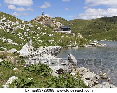 "Wolayer Lake or Wolayersee with the Wolayersee hut and war memorial, Carnic Alps, Lesachtal, Carinthia, Austria, Europe" View Large Photo Image Stock Photo - "Wolayer Lake or Wolayersee with the Wolayersee hut and war memorial, Carnic Alps, Lesachtal, Carinthia, Austria, Europe". Fotosearch