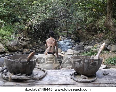 "Woman, 45, covered with volcanic mineral-rich mud, Ricon de la Vieja National Park, Province of Guanacaste, Costa Rica, Central America, North America" View Large Photo Image Stock Photography - "Woman, 45, covered with volcanic mineral-rich mud, Ricon de la Vieja National Park, Province of Guanacaste, Costa Rica, Central America, North America". Fotosearch