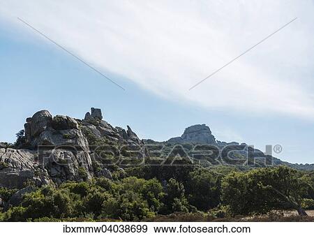 Stock Photo - "Wooded Landscape at Cauria, Corsica, France, Europe". Fotosearch