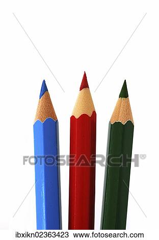 "Wooden coloured pencils, blue, red and green" View Large Photo Image Stock Image - "Wooden coloured pencils, blue, red and green". Fotosearch