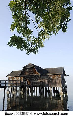 "Wooden stilt house in Stegen am Ammersee, Bavaria, Germany, Europe" View Large Photo Image Picture - "Wooden stilt house in Stegen am Ammersee, Bavaria, Germany, Europe". Fotosearch