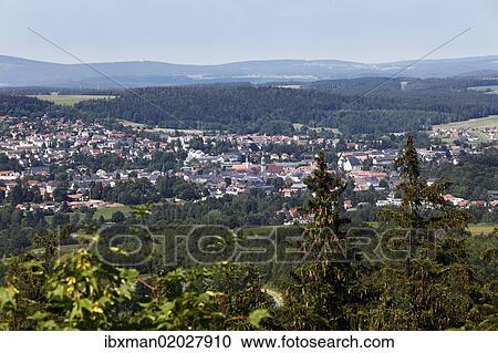 Stock Image - "Wunsiedel, Fichtelgebirge mountain range, Upper Franconia, Franconia, Bavaria, Germany, Europe". Fotosearch