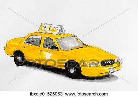 "Yellow cab, New York, drawing, artist Gerhard Kraus, Kriftel, Germany, Europe" View Large Photo Image Stock Image - "Yellow cab, New York, drawing, artist Gerhard Kraus, Kriftel, Germany, Europe". Fotosearch