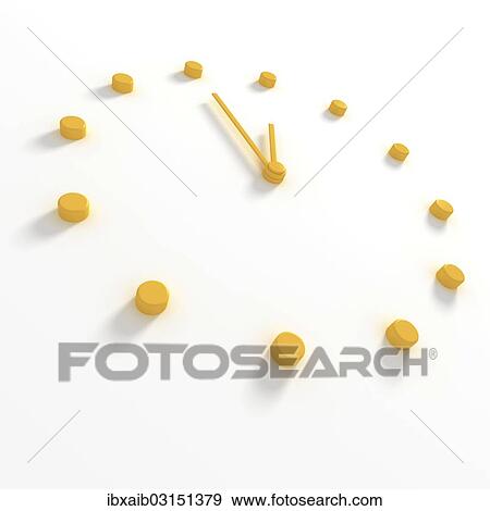 "Yellow dial and hands of a clock, hands at eleven fifty-five" View Large Photo Image Stock Photo - "Yellow dial and hands of a clock, hands at eleven fifty-five". Fotosearch