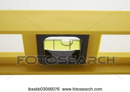 Stock Photograph - "Yellow spirit level, detail". Fotosearch