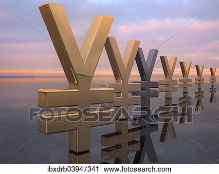 "Yen, currency symbols made of bronze, lined up in one row" View Large Photo Image Stock Image - "Yen, currency symbols made of bronze, lined up in one row". Fotosearch