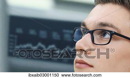 Stock Image - "Young businessman, stock market". Fotosearch