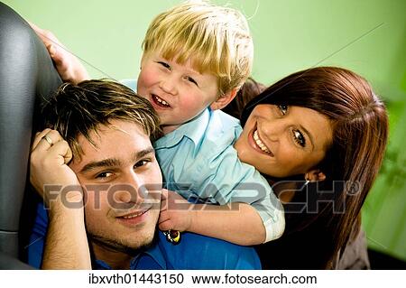 Stock Image - Young family. Fotosearch
