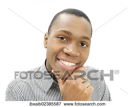 "Young man, African-American, American, smiling, happy" View Large Photo Image Stock Photo - "Young man, African-American, American, smiling, happy". Fotosearch