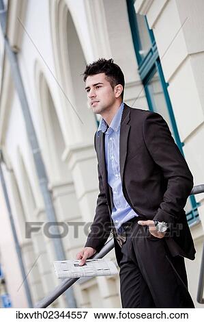 Stock Photo - "Young man in the city, Sonneberg, Thuringia, Germany, Europe". Fotosearch