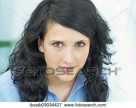 Stock Photo - "Young woman, portrait". Fotosearch