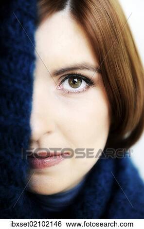 Stock Photograph - "Young woman, portrait". Fotosearch