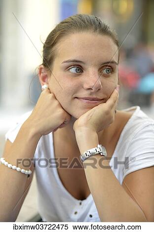 "Young woman, portrait" View Large Photo Image Stock Photography - "Young woman, portrait". Fotosearch