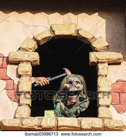 "Zombie figure of a haunted castle, Oktoberfest, Theresienwiese, Munich, Upper Bavaria, Bavaria, Germany, Europe" View Large Photo Image Stock Image - "Zombie figure of a haunted castle, Oktoberfest, Theresienwiese, Munich, Upper Bavaria, Bavaria, Germany, Europe". Fotosearch