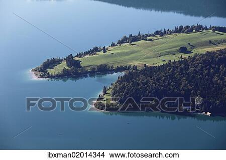 "Zwergern peninsula, Lake Walchen, view from Herzogstand mountain, Upper Bavaria, Bavaria, Germany, Europe, PublicGround, Europe" View Large Photo Image Picture - "Zwergern peninsula, Lake Walchen, view from Herzogstand mountain, Upper Bavaria, Bavaria, Germany, Europe, PublicGround, Europe". Fotosearch