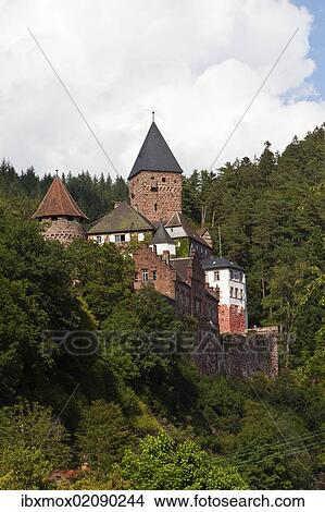 Picture - "Zwingenburg Castle, Zwingenberg, Odenwald, Baden-Wuerttemberg, Germany, Europe, PublicGround, Europe". Fotosearch