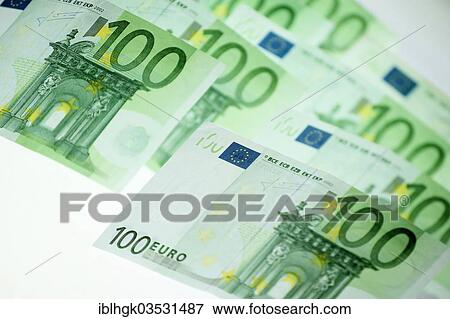 Stock Photo - "100-euro bank notes, Germany, Europe". Fotosearch