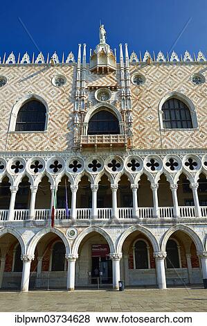 "14th century Gothic style balcony, Doge's Palace, Venice, Veneto, Italy, Europe" View Large Photo Image Stock Photo - "14th century Gothic style balcony, Doge's Palace, Venice, Veneto, Italy, Europe". Fotosearch