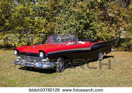 "1957 Ford Fairlane Convertible, Waterloo, Quebec, Canada, North America" View Large Photo Image Stock Photograph - "1957 Ford Fairlane Convertible, Waterloo, Quebec, Canada, North America". Fotosearch