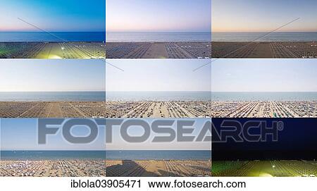 "24-hour beach view with parasols and sunloungers, Lignano Sabbiadoro, Udine province, Adriatic Coast, Italy, Europe" View Large Photo Image Stock Image - "24-hour beach view with parasols and sunloungers, Lignano Sabbiadoro, Udine province, Adriatic Coast, Italy, Europe". Fotosearch