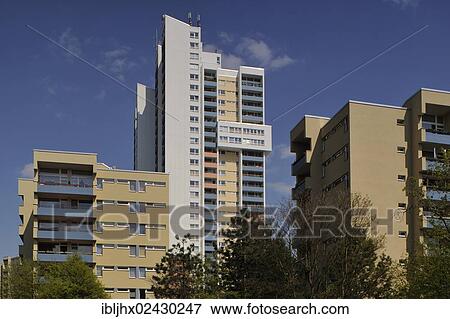"31-story apartment building designed by Walter Gropius, Gropiussstadt, Gropius City, satellite settlement, large housing estate with 18, 000 apartments, Neukoelln, Berlin, Germany, Europe" View Large Photo Image Stock Photo - "31-story apartment building designed by Walter Gropius, Gropiussstadt, Gropius City, satellite settlement, large housing estate with 18, 000 apartments, Neukoelln, Berlin, Germany, Europe". Fotosearch