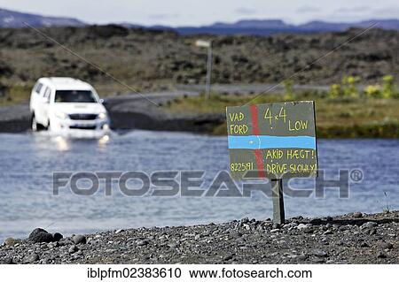 "4WD attempting water crossing on the F88 highlands road, Iceland, Europe" View Large Photo Image Stock Image - "4WD attempting water crossing on the F88 highlands road, Iceland, Europe". Fotosearch